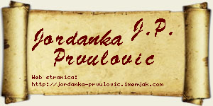 Jordanka Prvulović vizit kartica